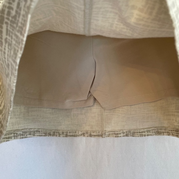TEEZHER Size Large Flat Waistband Pull On Skort Taupe & Cream Tweed Look Print - Picture 3 of 5